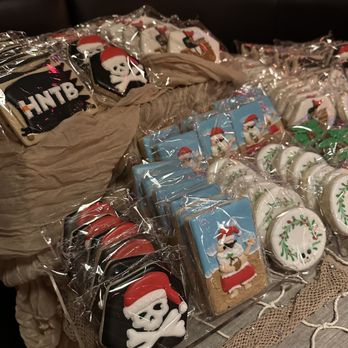 Salic Cookies - a variety of decorated cookies on a table - Desserts Near Me Salic Cookies - a variety of decorated cookies on a table - Desserts Near Me