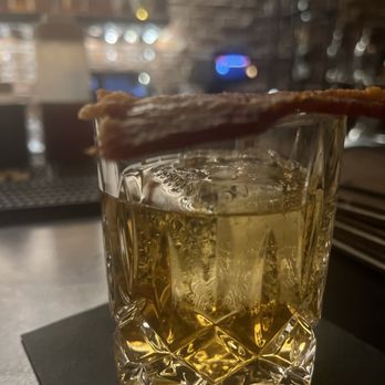 Gatsby - Peanut butter whiskey with candied bacon - Cocktail Bars Near Me - Boise, Idaho