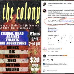 Purgatory - They're the venue of a 9/11 celebration party.