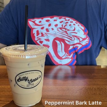 Bitty & Beau's Coffee - Iced Peppermint Bark Latte ~ delicious ~ - Coffee & Tea Near Me - Jacksonville, Florida