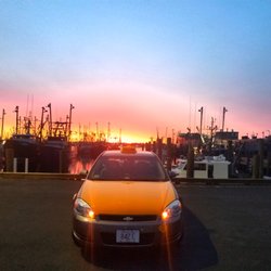 Yellow Cab - The cab matches the sunrise!