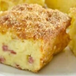 Senteurs d'Italie - Gâteau de pommes de terre avec à l'intérieur du jambon, mozzarella et du Parmesan !!!