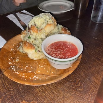 Pizza Bruno - Garlic Knots with Sauce - Pizza Near Me - Orlando, Florida Pizza Bruno - Garlic Knots with Sauce - Pizza Near Me - Orlando, Florida