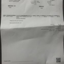 Apple Locksmith - Invoice
