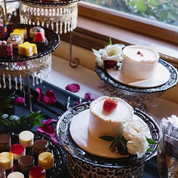 Penelope's Perfections - Strawberry buttercream cake, red velvet cake, French dessert assortment, and mini cheesecakes - Bakeries Near Me - Costa Mesa, California