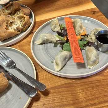 Maggie McFly's | Springfield - Vegetarian Edamame Potstickers Snack - American Near Me - Springfield, Virginia Maggie McFly's | Springfield - Vegetarian Edamame Potstickers Snack - American Near Me - Springfield, Virginia