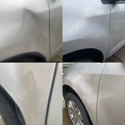 Before - two photos on left. After- two photos on right.