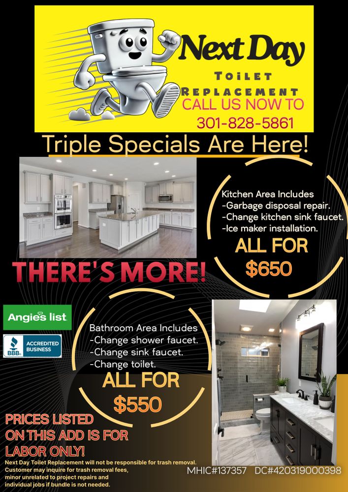 Slide of Next Day Toilet Replacement