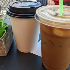 Photo of The Grounds Bean Bar - San Diego, CA, United States. Chagachinno (right) salted honey (left)