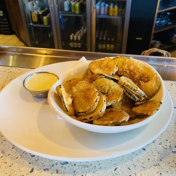 Tupelo Honey Southern Kitchen & Bar - Perfect fried pickles with garlic buttermilk ranch! - Southern Near Me - Myrtle Beach, South Carolina Tupelo Honey Southern Kitchen & Bar - Perfect fried pickles with garlic buttermilk ranch! - Southern Near Me - Myrtle Beach, South Carolina