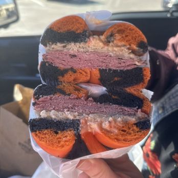 Dan’s Bagels - Rueben bagel on seasonal bagel - Bagels Near Me - Trophy Club, Texas Dan’s Bagels - Rueben bagel on seasonal bagel - Bagels Near Me - Trophy Club, Texas