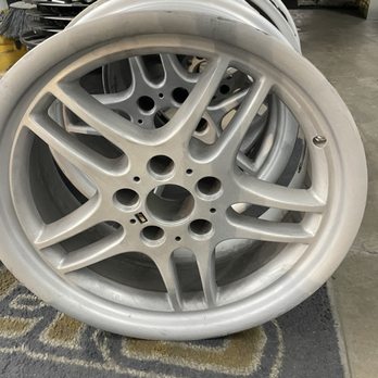 Baid Polish - Before/after wheel refinish - chrome to bronze. - Powder Coating Near Me - Anaheim, California