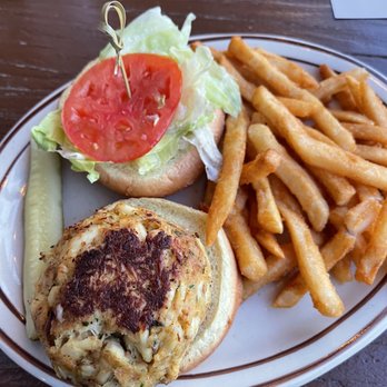 Mikes Crab House North - Crab cake sandwich because they ran out of crabs - Seafood Near Me - Pasadena, Maryland
