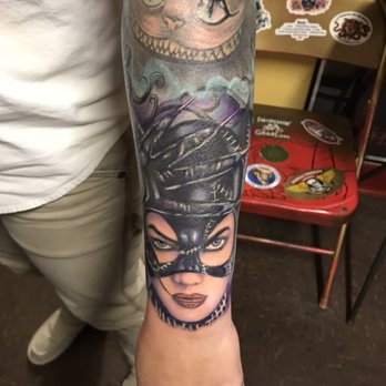 Diligent Tattoo - Cat woman - Tattoo Near Me Diligent Tattoo - Cat woman - Tattoo Near Me