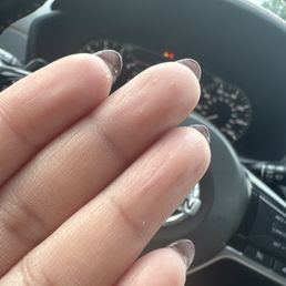 There build up gel they didn't remove and acrylic build up that they didn't drill down