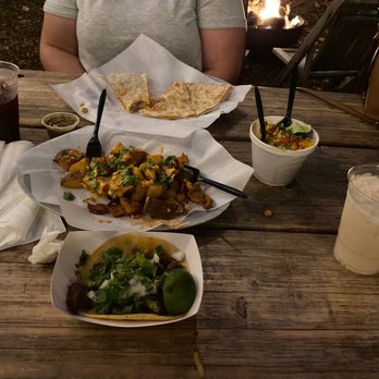 Petiscos - Potatoes, corn, carne asada tacos & chicken quesadilla, so good - Tacos Near Me - Claremont, California Petiscos - Potatoes, corn, carne asada tacos & chicken quesadilla, so good - Tacos Near Me - Claremont, California