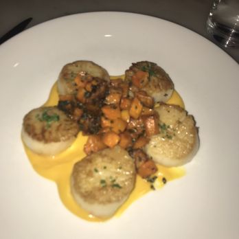 Pascal & Sabine - Some of the best scallops I've ever had! Served with butternut squash and pumpkin seeds. Very simple, equally as exquisite. - French Near Me - Asbury Park, New Jersey