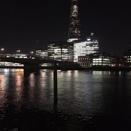 View from the patio outside at night. Beautiful.