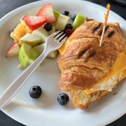 Photo of Sports Page - Mountain View, CA, United States. Egg and cheese croissant for breakfast. It was so good!