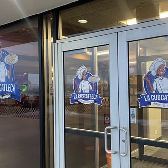 La Cuscatleco South - Window and door signage. - Salvadoran Near Me - Des Moines, Iowa La Cuscatleco South - Window and door signage. - Salvadoran Near Me - Des Moines, Iowa