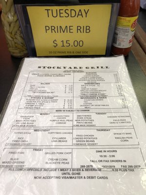 Menu photo 4 Stockyard Grill Montgomery, AL