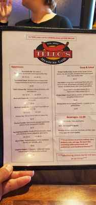 Menu photo 8 Tello's Mexican Grill Tulsa, OK