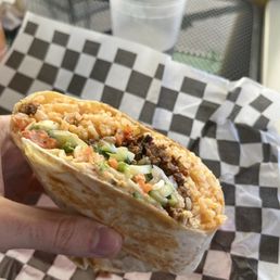 I think this was the Kimchi Fried Rice Burrito I think this was the Kimchi Fried Rice Burrito