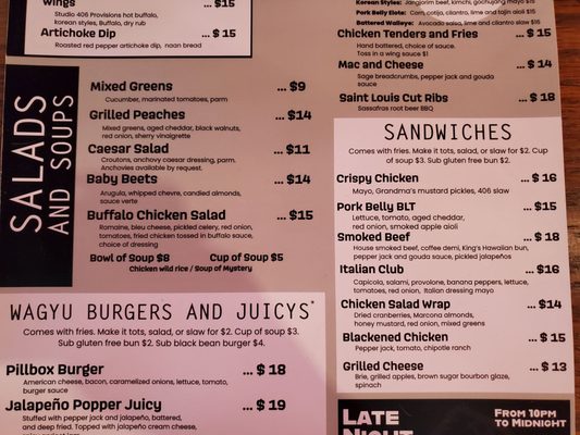 Menu photo 8 Pillbox Tavern Saint Paul, MN