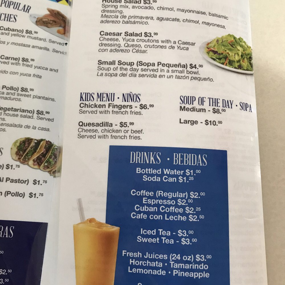 Delicias centroamericanas - Menu: Apps, drinks - New American Near Me - Daytona Beach, Florida Delicias centroamericanas - Menu: Apps, drinks - New American Near Me - Daytona Beach, Florida
