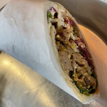 Beet Box - Breakfast burrito with sausage and eggs - Middle Eastern Near Me - Columbia, Missouri