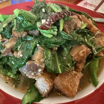 dean by dean noodles - Chinese Broccoli with Crispy Pork ala carte. - Thai Near Me - Rowland Heights, California