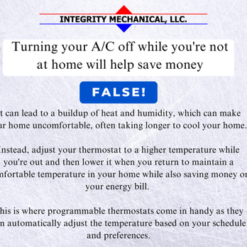 Integrity Mechanical LLC - A/C Myth - Heating & Air Conditioning/HVAC Near Me - Round Rock, Texas Integrity Mechanical LLC - A/C Myth - Heating & Air Conditioning/HVAC Near Me - Round Rock, Texas