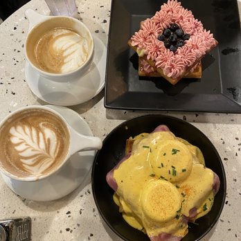People’s Waffle - The Benny and Lemon Blueberry waffles - Breakfast & Brunch Near Me - Spokane, Washington