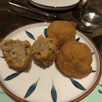 Estadio - Croquetas de champiñones aka mushroom croquettes - Tapas/Small Plates Near Me - Charleston, South Carolina