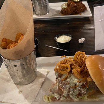 J.R. Neighbors - The Bacon Bleu. Tator Tots. - Burgers Near Me - Elizabethtown, Kentucky J.R. Neighbors - The Bacon Bleu. Tator Tots. - Burgers Near Me - Elizabethtown, Kentucky