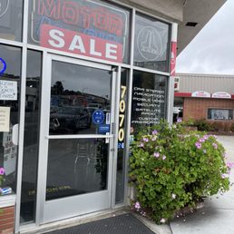 Exterior outside entrance of Motor Music - Front door- showroom - Daly City, California Exterior outside entrance of Motor Music - Front door- showroom - Daly City, California