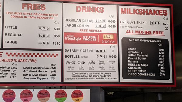 Menu photo 5 Five Guys Torrance, CA
