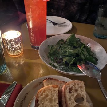 Irwin's - Sherry baby cocktail, herby eggplant caponata and sourdough - Cocktail Bars Near Me - Philadelphia, Pennsylvania Irwin's - Sherry baby cocktail, herby eggplant caponata and sourdough - Cocktail Bars Near Me - Philadelphia, Pennsylvania