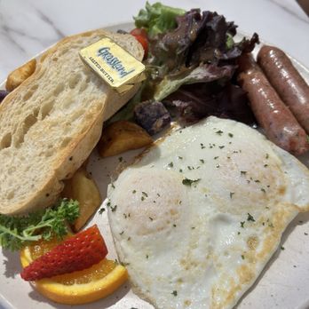 Taste & Glory - The Basic (?) 2 eggs with apple chicken sausage add on. - Breakfast & Brunch Near Me - San Mateo, California Taste & Glory - The Basic (?) 2 eggs with apple chicken sausage add on. - Breakfast & Brunch Near Me - San Mateo, California