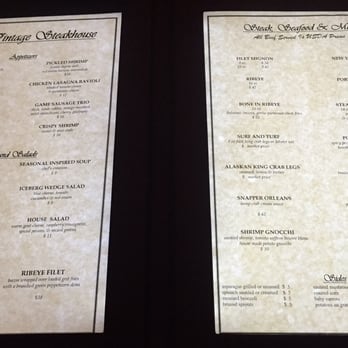 The Vintage - the menu lights up when you open it! - Steakhouses Near Me - Shreveport, Louisiana The Vintage - the menu lights up when you open it! - Steakhouses Near Me - Shreveport, Louisiana