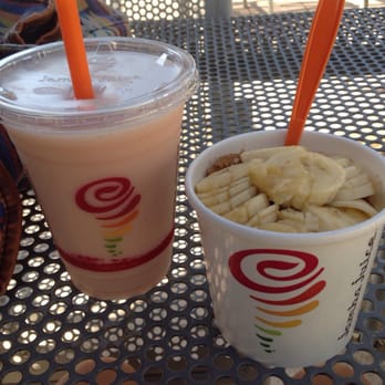 Jamba - White gummy with an oatmeal (honey, brown sugar, and banana added) - Juice Bars & Smoothies Near Me - La Jolla, California Jamba - White gummy with an oatmeal (honey, brown sugar, and banana added) - Juice Bars & Smoothies Near Me - La Jolla, California