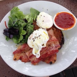 Remy's - Bacon and Eggs on Sourdough.