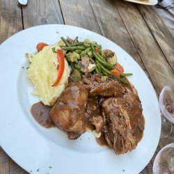 Rabbits - a bit swee to my taste would have preferred it in sour cream sauces as I make it at home