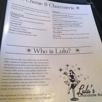 Lulu's Chocolate Bar - Cheese and Charcuterie - Desserts Near Me - Savannah, Georgia