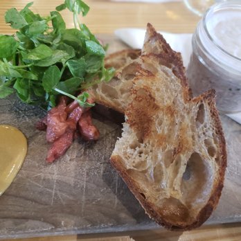 Odd Duck - Duck fat pate terrine with sourdough - American Near Me - Austin, Texas Odd Duck - Duck fat pate terrine with sourdough - American Near Me - Austin, Texas