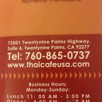 Thai Cafe - Thai Near Me - Twentynine Palms, California