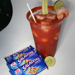 Mariscos Gonzalez - Clamato Preparado With Shrimp