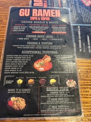 Menu photo 2 GU Ramen Taps & Tapas Laguna Beach, CA Menu photo 2 GU Ramen Taps & Tapas Laguna Beach, CA