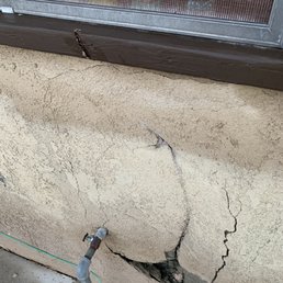 Before the stucco repair