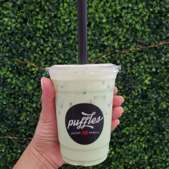 Puffles - Honeydew milk tea - Desserts Near Me - Hollywood, Florida Puffles - Honeydew milk tea - Desserts Near Me - Hollywood, Florida